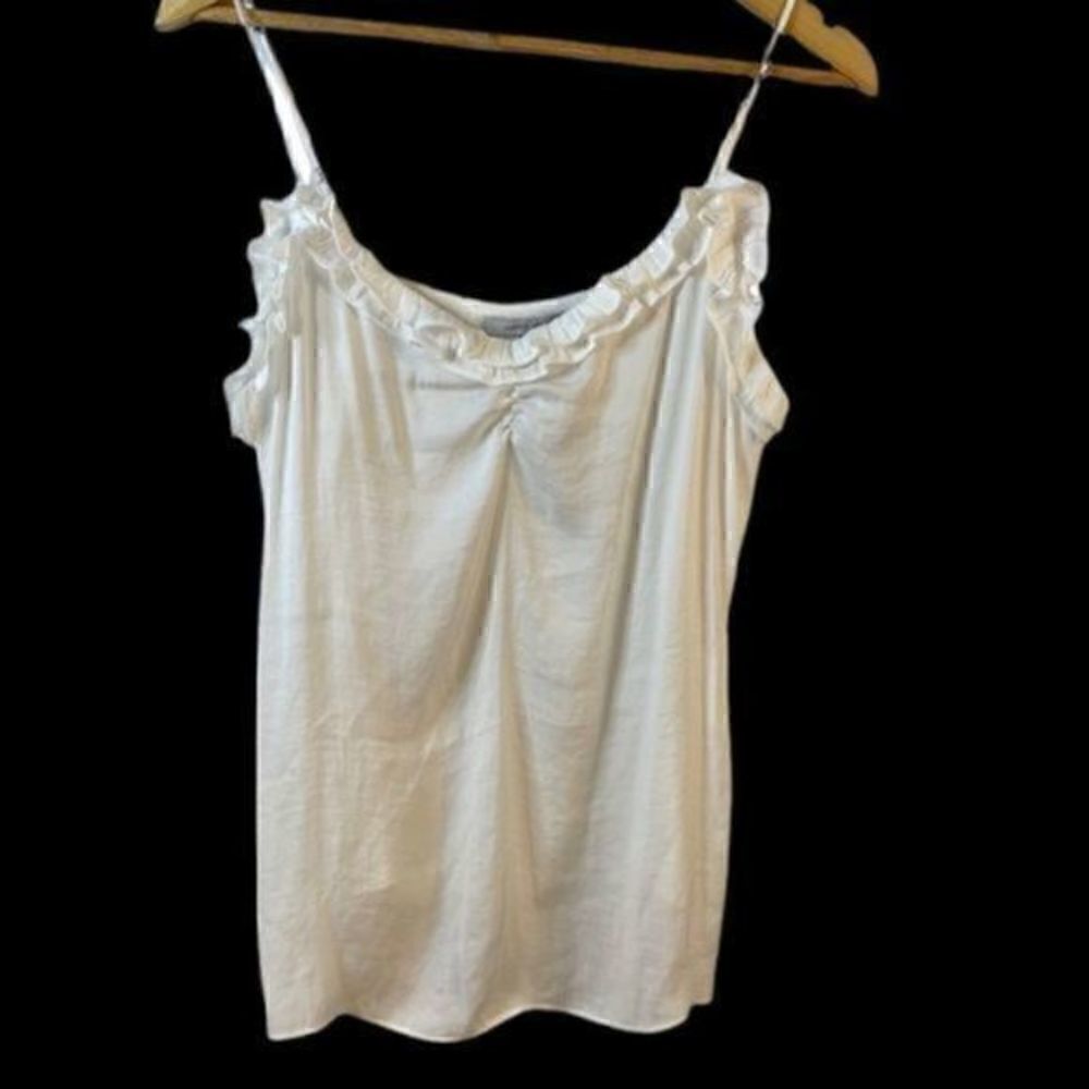 Naked Zebra White Ruffle Bodice Tank Top Medium NWT - Picture 6 of 6